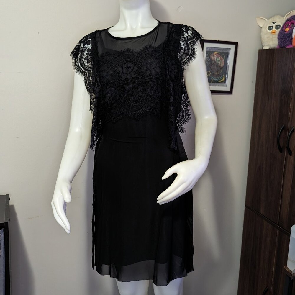 NWT Sugar Lips Lacey Black Dress M